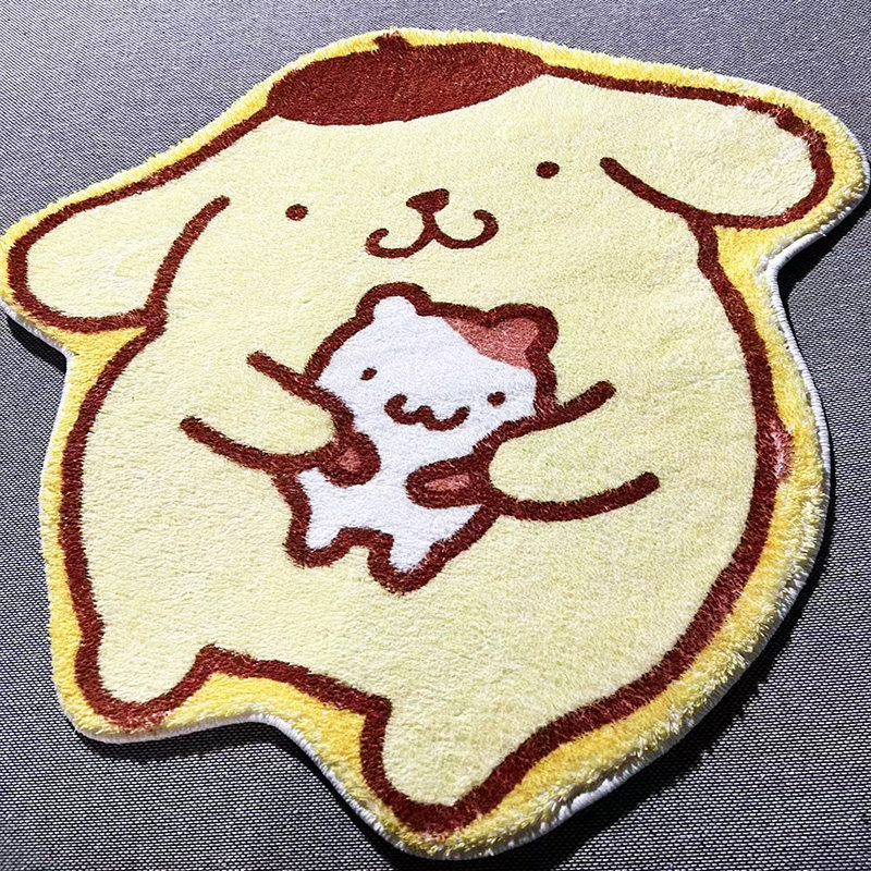 可爱卡通异形布丁狗地毯防滑家用卧室客厅地垫床边毛绒垫儿童房,淘宝优惠券,粉丝福利购,淘宝优惠卷