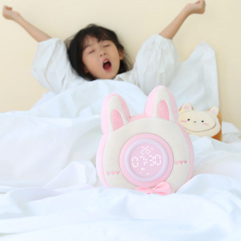 毛绒吐司闹钟夜灯草莓兔床头灯宝宝蛋糕伴眠暖光玩具卧室喂奶充电,淘宝优惠券,粉丝福利购,淘宝优惠卷