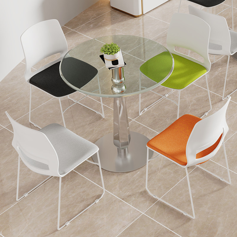 玻璃桌子家用小户型阳台商用接待餐桌洽谈桌椅组合钢化玻璃小圆桌,淘宝优惠券,粉丝福利购,淘宝优惠卷