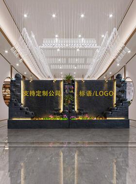 假山水幕墙鱼缸流水墙屏风客厅庭院公司鱼塘园林绿化装饰喷泉景观