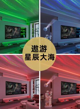 电视柜装饰摆饰2026新款轻奢高档大落地灯星空投影灯太空人太空人