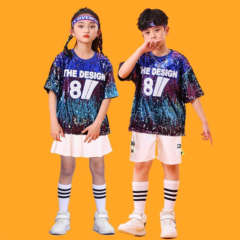 六一儿童啦啦队演出服男女童爵士街舞架子鼓亮片服装幼儿园表演服,淘宝优惠券,粉丝福利购,淘宝优惠卷