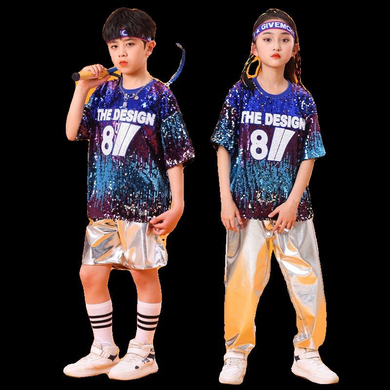 六一儿童啦啦队演出服男女童爵士街舞架子鼓亮片服装幼儿园表演服,淘宝优惠券,粉丝福利购,淘宝优惠卷