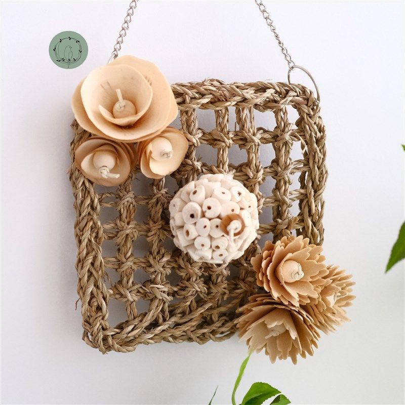 鸟类攀爬网通草球啃咬玩具牡丹玄凤小太虎皮鹦鹉磨嘴爬梯鸟笼挂饰,淘宝优惠券,粉丝福利购,淘宝优惠卷