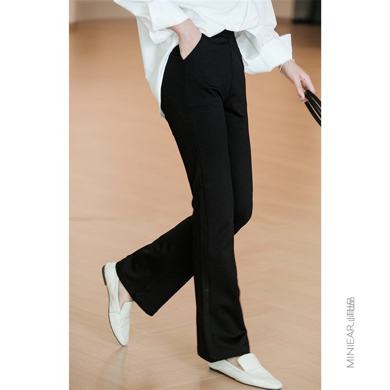 小耳出品【自在时尚感】显瘦直筒裤女下脚口微喇气质百搭休闲裤,淘宝优惠券,粉丝福利购,淘宝优惠卷