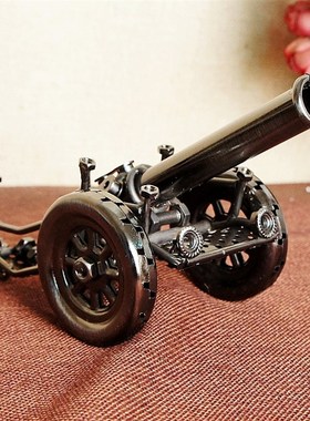 复古兵器清代门形迫击大炮铁艺小钢炮模型装饰品工艺品礼物摆件
