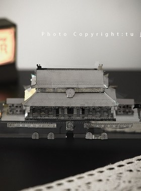 红旗飘起时 是国与家的盛宴天安门3D金属拼图创意立体模型