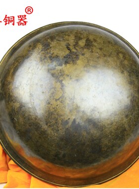 宇卓铜器 纯铜锅双耳锅黄铜锅工艺品摆件