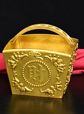 铜米斗招财摆件日进斗金铜聚宝盆铜缸铜升子家居装饰品开业礼品