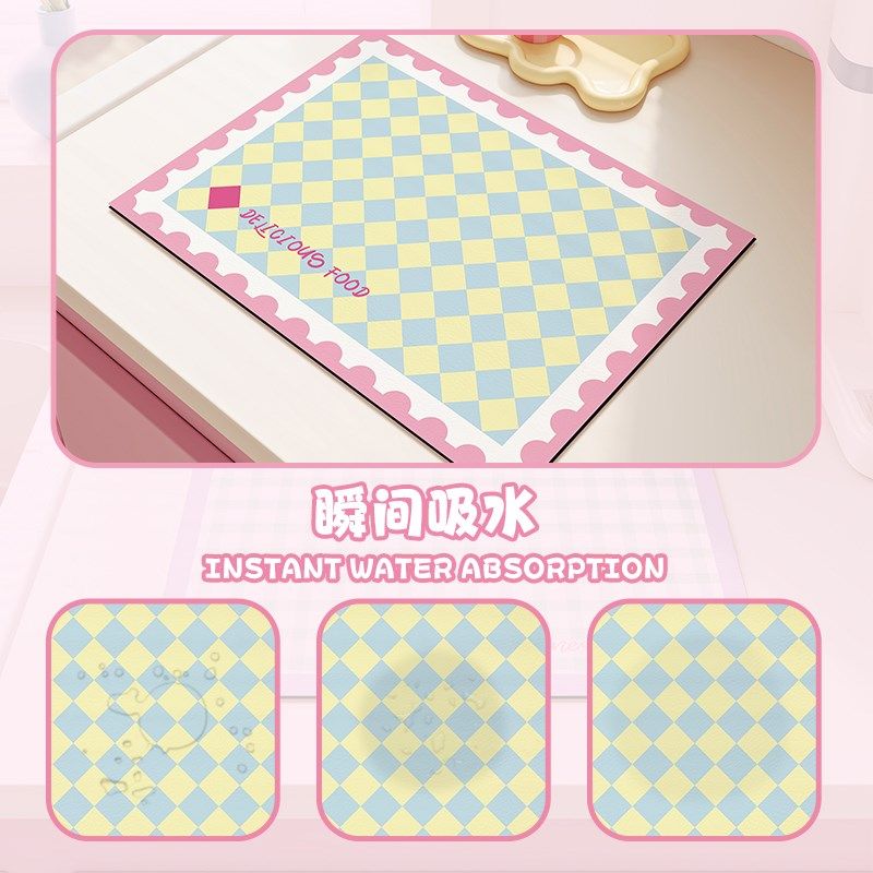 xipiplab厨房台面沥水垫硅藻泥碗碟碗筷隔热茶盘杯垫吸水垫餐垫,淘宝优惠券,粉丝福利购,淘宝优惠卷