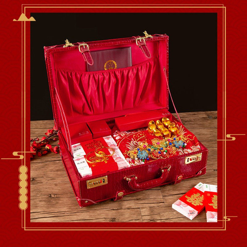 订婚彩礼钱盒子装现金箱提亲聘礼聘金礼盒嫁妆皮箱礼金盒婚庆用品,淘宝优惠券,粉丝福利购,淘宝优惠卷