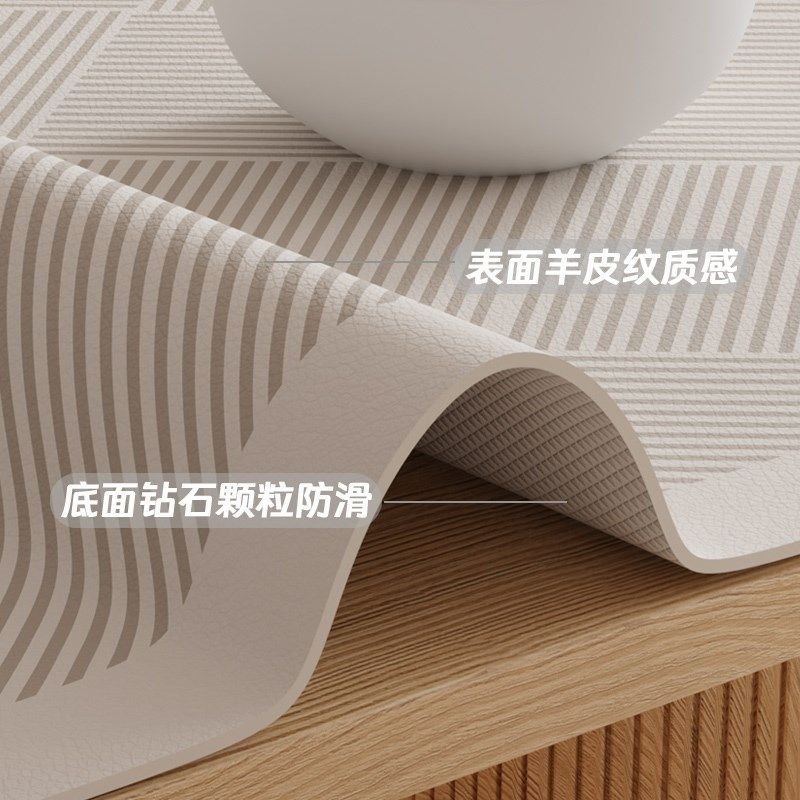 侘寂风皮革餐桌垫高级感防水防油免洗防烫茶几桌布台布长方形桌面,淘宝优惠券,粉丝福利购,淘宝优惠卷