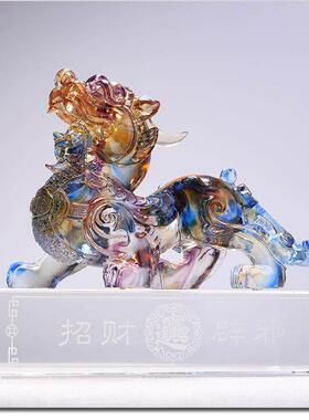 古法琉璃貔貅招财摆件守财镇宅公司办公室客厅装饰品开业礼物