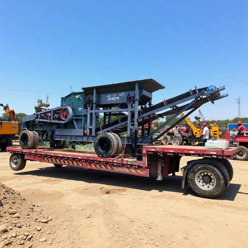 移动颚式破碎机油电两用建筑垃圾混凝土破石机河卵石花岗岩制砂机,淘宝优惠券,粉丝福利购,淘宝优惠卷