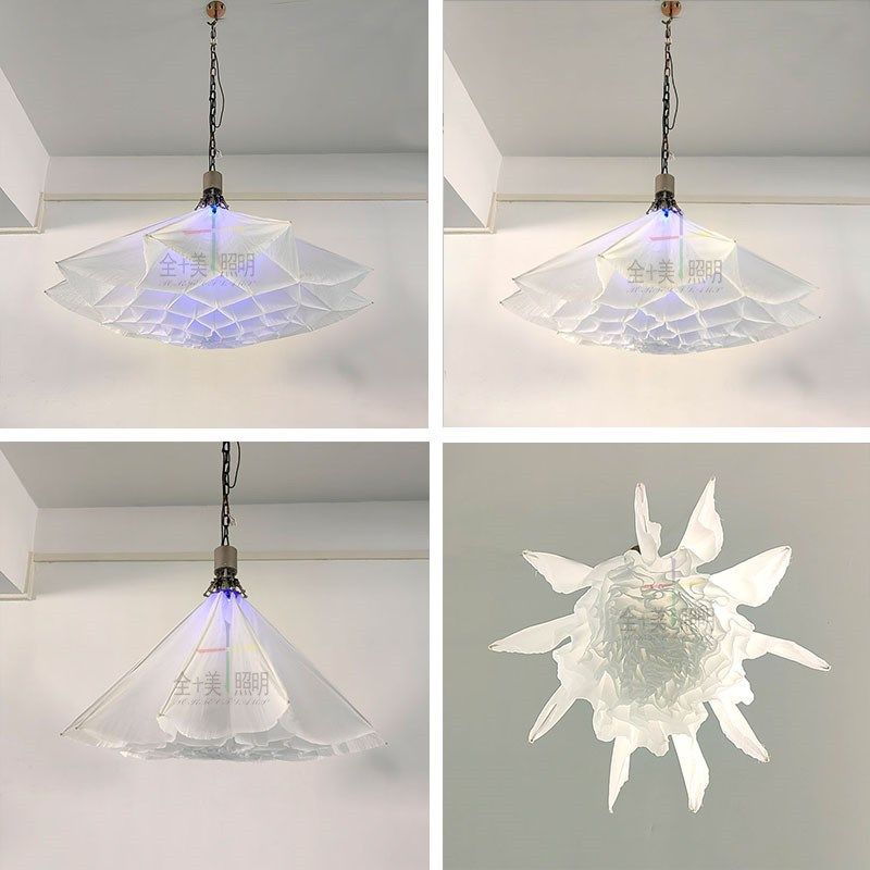 会开花的灯自动升降创意花灯艺术花瓣布艺吊灯酒店大堂装饰大厅灯,淘宝优惠券,粉丝福利购,淘宝优惠卷