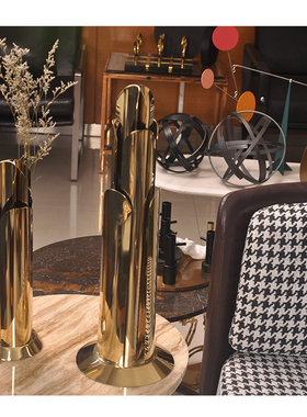 新品轻奢金属不锈钢摆件酒柜客厅样板间玄关样品屋展示中心创意礼