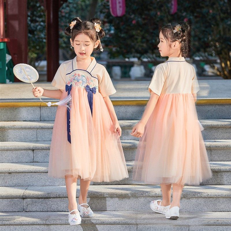 汉服女童夏款2023儿童仙气古风夏装小童唐装裙子6岁宝宝连衣裙夏,淘宝优惠券,粉丝福利购,淘宝优惠卷