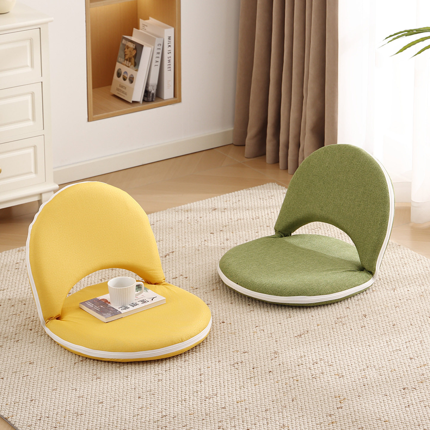 Lazy sofa tatami folding seat bed back chair floor cushion bedroom bay window children's small sofa chair