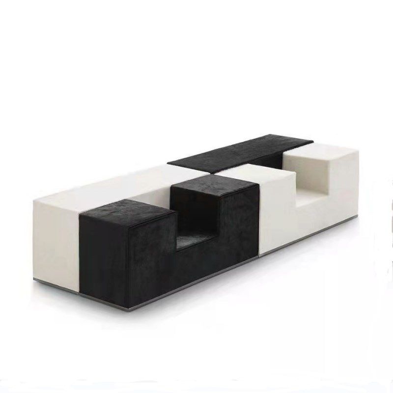 简约条凳立体几何异型北欧黑白长凳坐凳布艺沙发凳换鞋凳大厅组合,淘宝优惠券,粉丝福利购,淘宝优惠卷