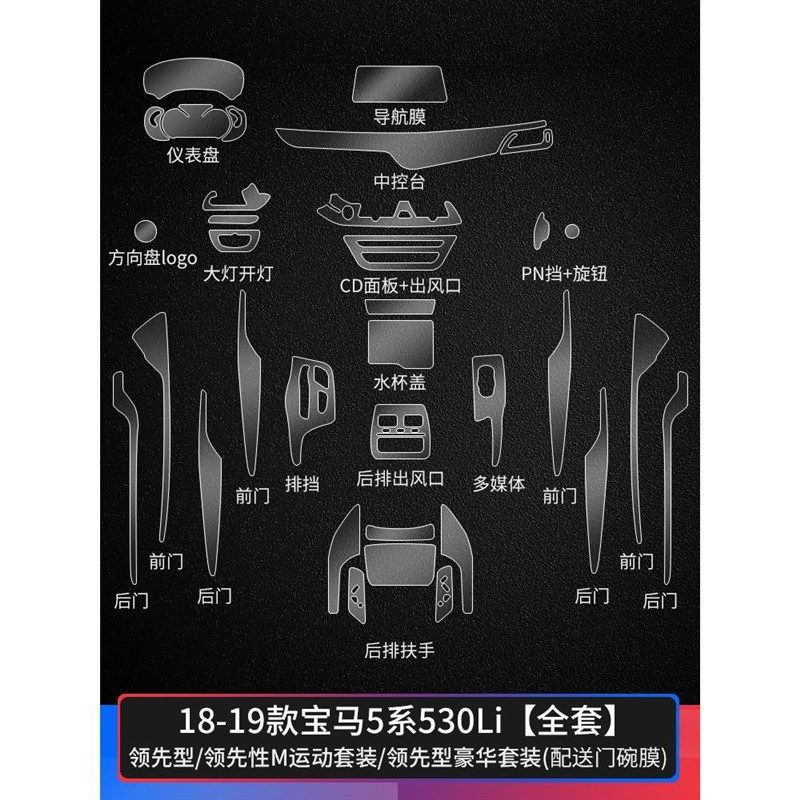 20-21款宝马5系525li/535LE内饰保护膜中控导航屏幕贴膜透明改装,淘宝优惠券,粉丝福利购,淘宝优惠卷