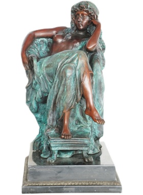 铜雕塑EP010010S欧式人物工艺饰品酒店客厅书房玄关家居桌面摆件