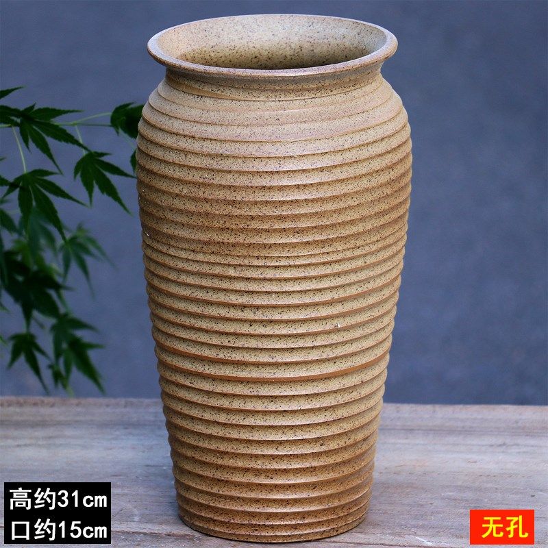 无孔水培花盆大号花瓶民宿酒店就陶罐高筒室内花器插花复古诧寂风,淘宝优惠券,粉丝福利购,淘宝优惠卷