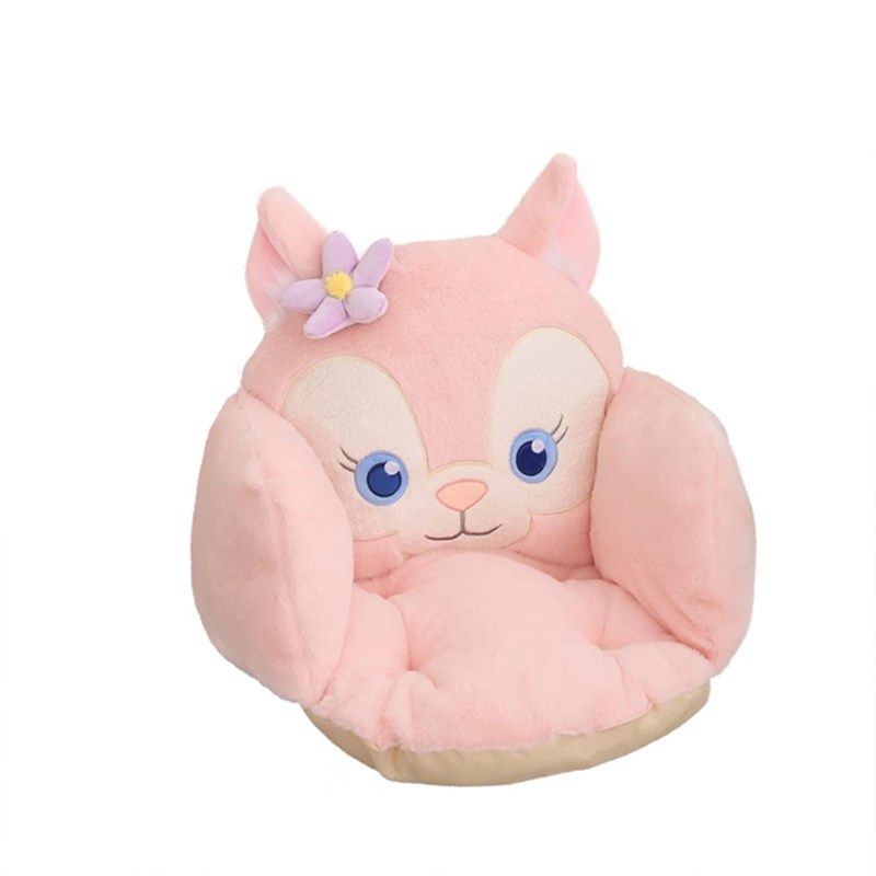 可爱卡通大耳狗路西法冬季毛绒全包围保暖坐垫宿舍办公椅垫靠垫,淘宝优惠券,粉丝福利购,淘宝优惠卷