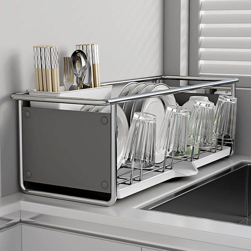 Kitchen dish rack, drain rack, chopstick cage, dish cup storage rack, multi-functional dish rack, sink side rack
