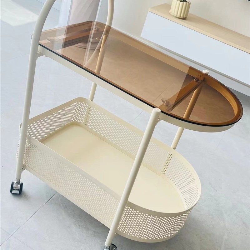 侘寂风客厅沙发边几可移动带轮小茶几收纳边桌小推车玻璃边柜角几,淘宝优惠券,粉丝福利购,淘宝优惠卷