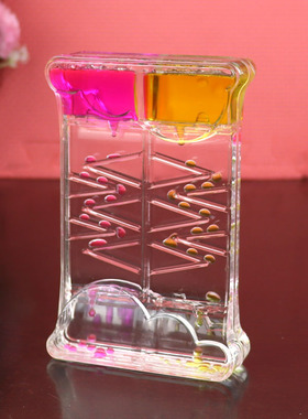 创意沙漏油漏摆件动感滑梯解压减压玩具送男女小孩生日儿童节礼物