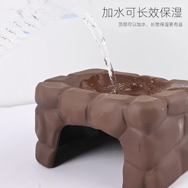 黄缘龟躲避洞穴紫砂陶瓷安缘半水龟躲避屋乌龟保湿龟箱造景专用品,淘宝优惠券,粉丝福利购,淘宝优惠卷