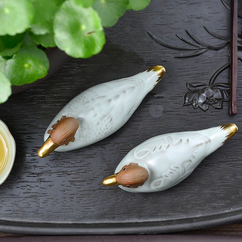 美到家茶宠精品摆件汝窑茶具茶宠紫砂茶盘茶玩配件守护鸭可养开片,淘宝优惠券,粉丝福利购,淘宝优惠卷