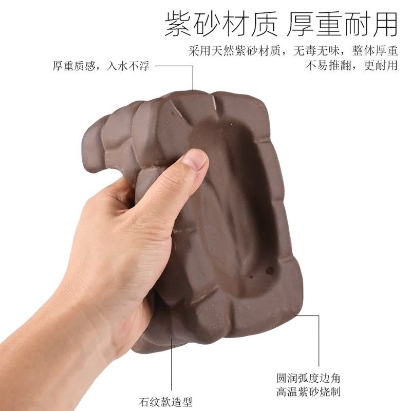 黄缘龟躲避洞穴紫砂陶瓷安缘半水龟躲避屋乌龟保湿龟箱造景专用品,淘宝优惠券,粉丝福利购,淘宝优惠卷
