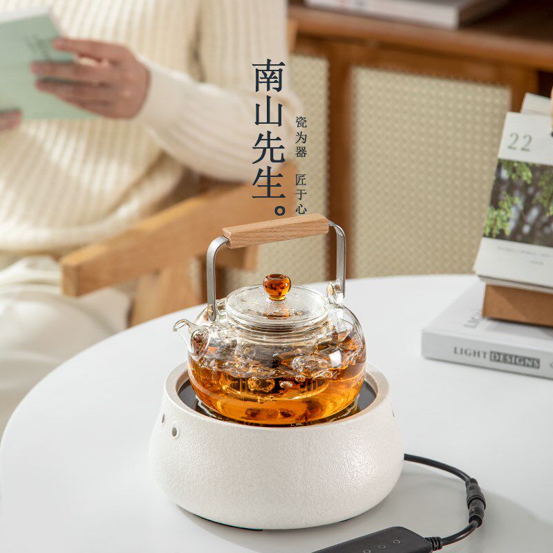 南山先生镜澜提梁壶电陶炉煮茶套装家用办公室2025新款玻璃煮茶器,淘宝优惠券,粉丝福利购,淘宝优惠卷