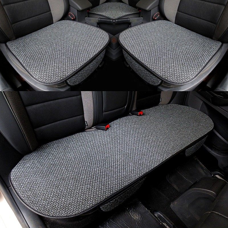 汽车坐垫单片无靠背三件套亚麻单座冬季免绑防滑内饰四季通用座垫,淘宝优惠券,粉丝福利购,淘宝优惠卷