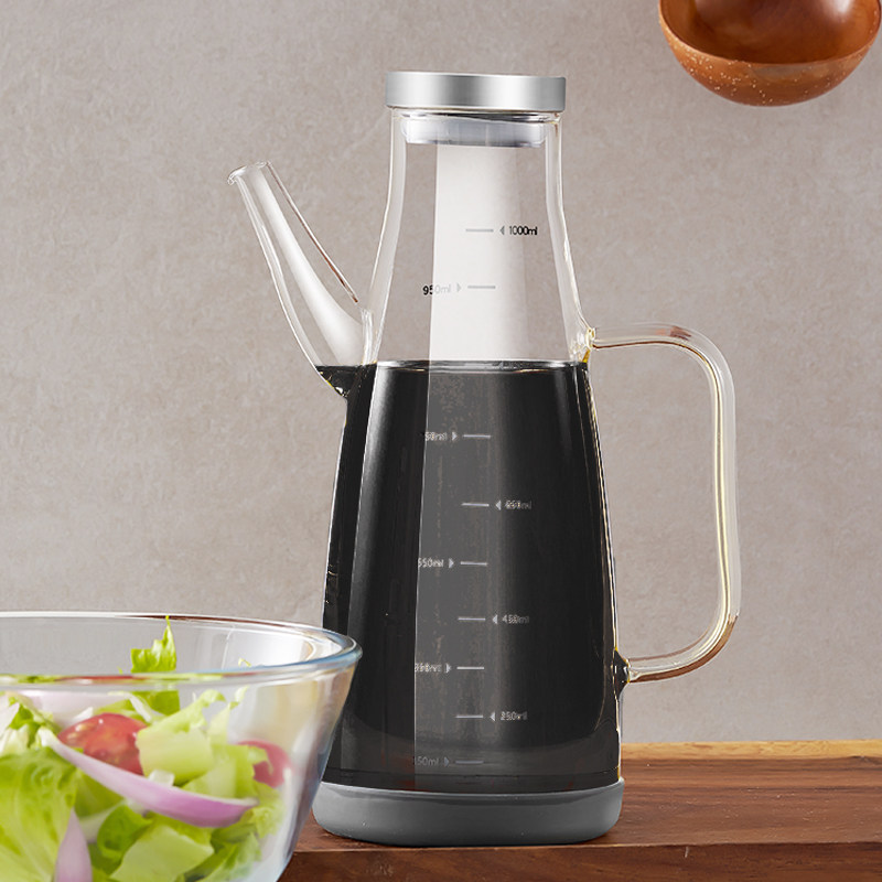 酱油瓶玻璃厨房调料瓶酱油醋专用料酒瓶家用防漏定量油壶醋壶套装,淘宝优惠券,粉丝福利购,淘宝优惠卷