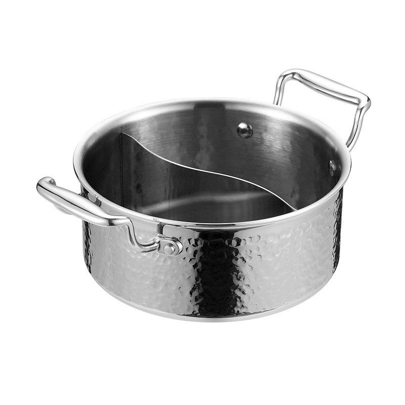 金星美仕304不锈钢小火锅三层钢锤纹商用电磁炉家用单人火锅,淘宝优惠券,粉丝福利购,淘宝优惠卷