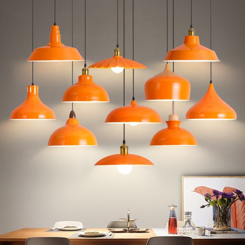 火锅店吊灯创意个性艺术橙色理发店复古工业风店铺商用餐厅灯具,淘宝优惠券,粉丝福利购,淘宝优惠卷