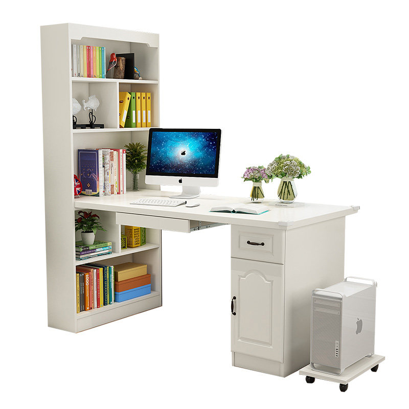 学生写字桌实木儿童学习桌带书架转角书桌书柜一体家用电脑桌组合,淘宝优惠券,粉丝福利购,淘宝优惠卷