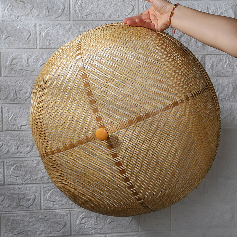 越南竹编餐桌罩大号菜罩防苍蝇罩子中式水果罩细孔饭菜罩竹制品,淘宝优惠券,粉丝福利购,淘宝优惠卷
