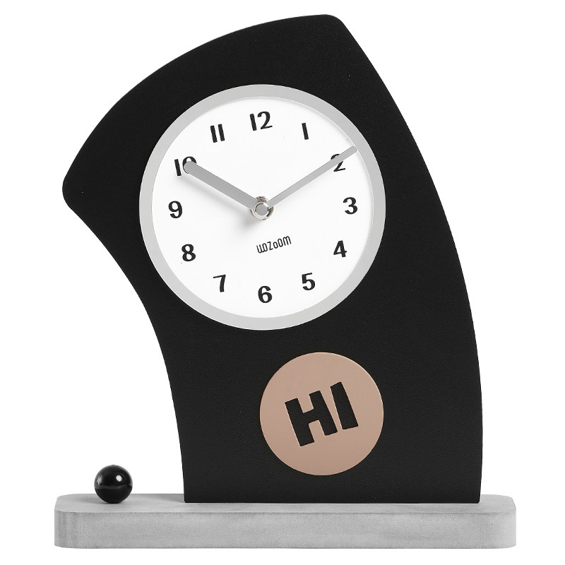 WOZOOM屋准客厅台式座钟装饰品玄关电视柜高级感时钟办公桌面摆件,淘宝优惠券,粉丝福利购,淘宝优惠卷