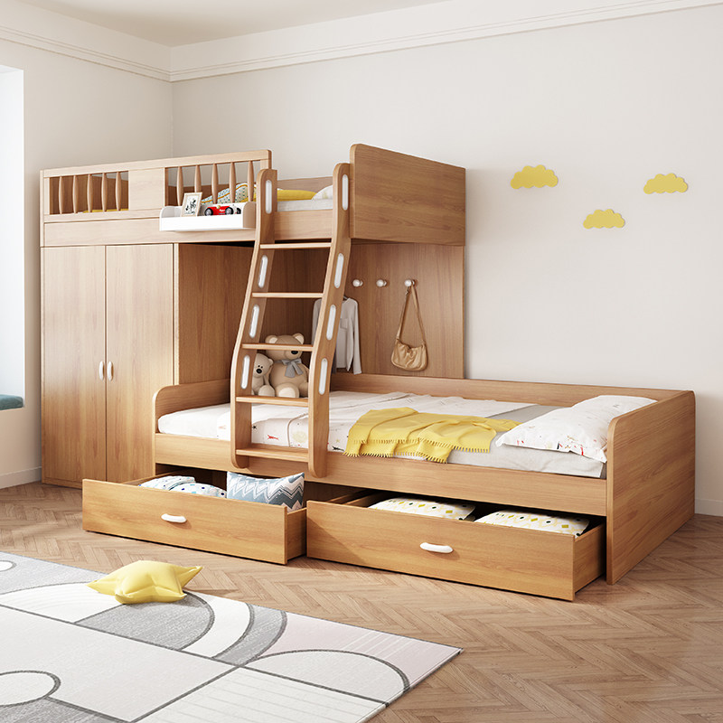 交错式上下床儿童高低床小户型子母床家用省空间上下铺错位双层床,淘宝优惠券,粉丝福利购,淘宝优惠卷