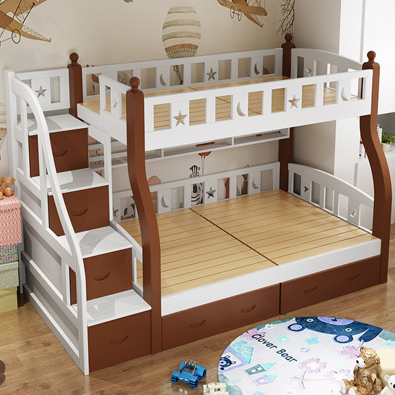 全实木儿童上下床双层床母子成年高低床上下铺木床大人双人子母床,淘宝优惠券,粉丝福利购,淘宝优惠卷