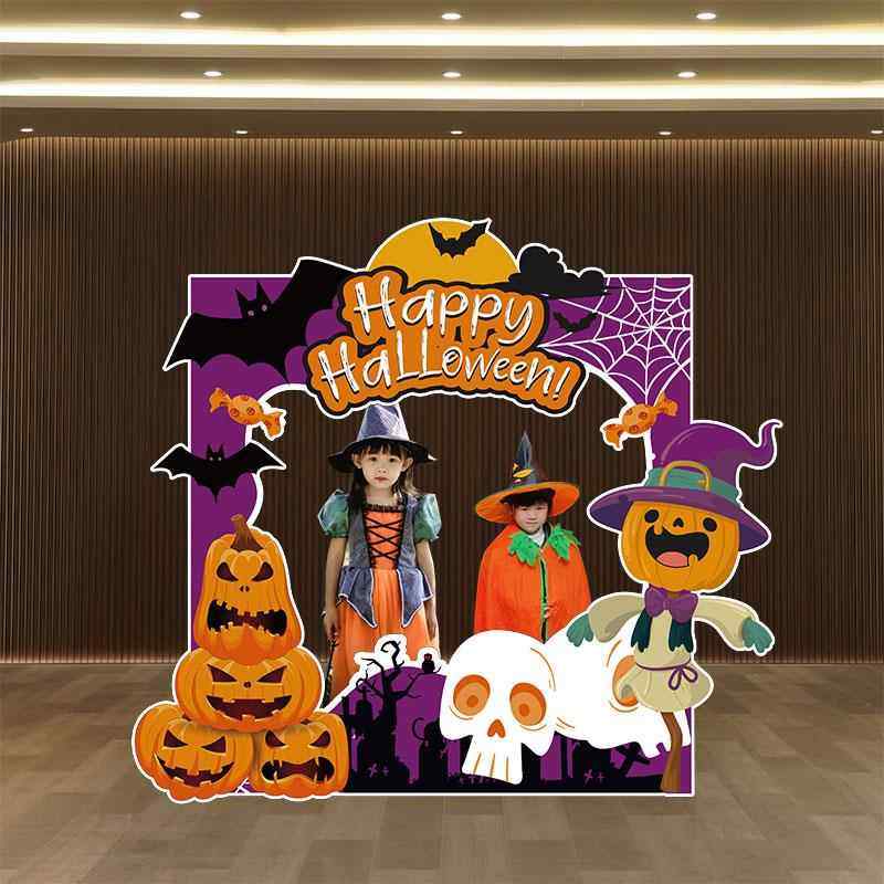 万圣节主题kt板定制商场活动装饰搞怪拍照相框狂欢夜派对背景布置,淘宝优惠券,粉丝福利购,淘宝优惠卷