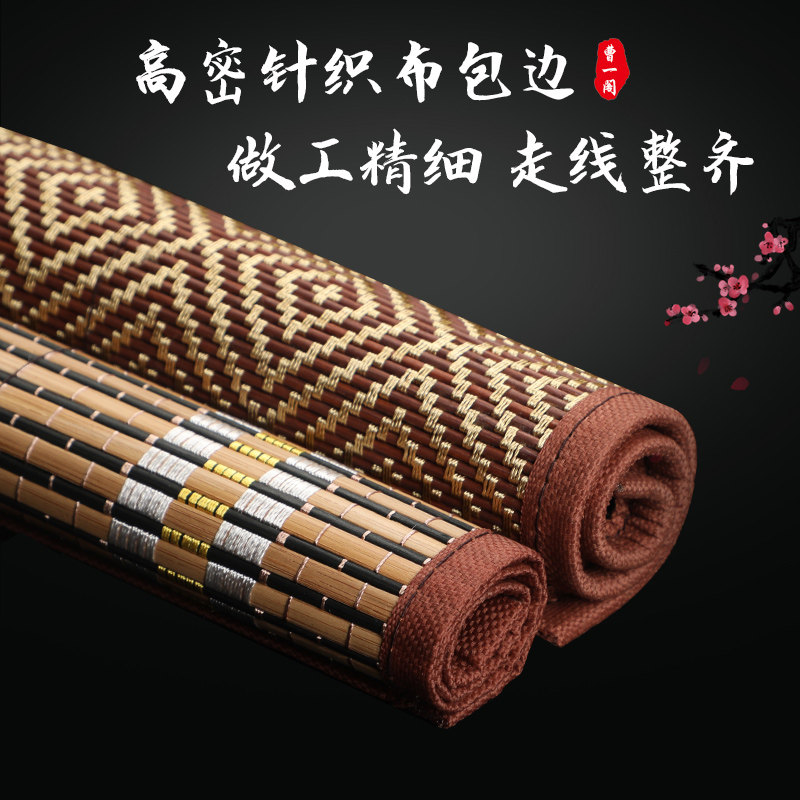 笔帘卷笔袋大号竹制毛笔笔帘古风带8个口袋36*32cm书法文房四宝竹,淘宝优惠券,粉丝福利购,淘宝优惠卷