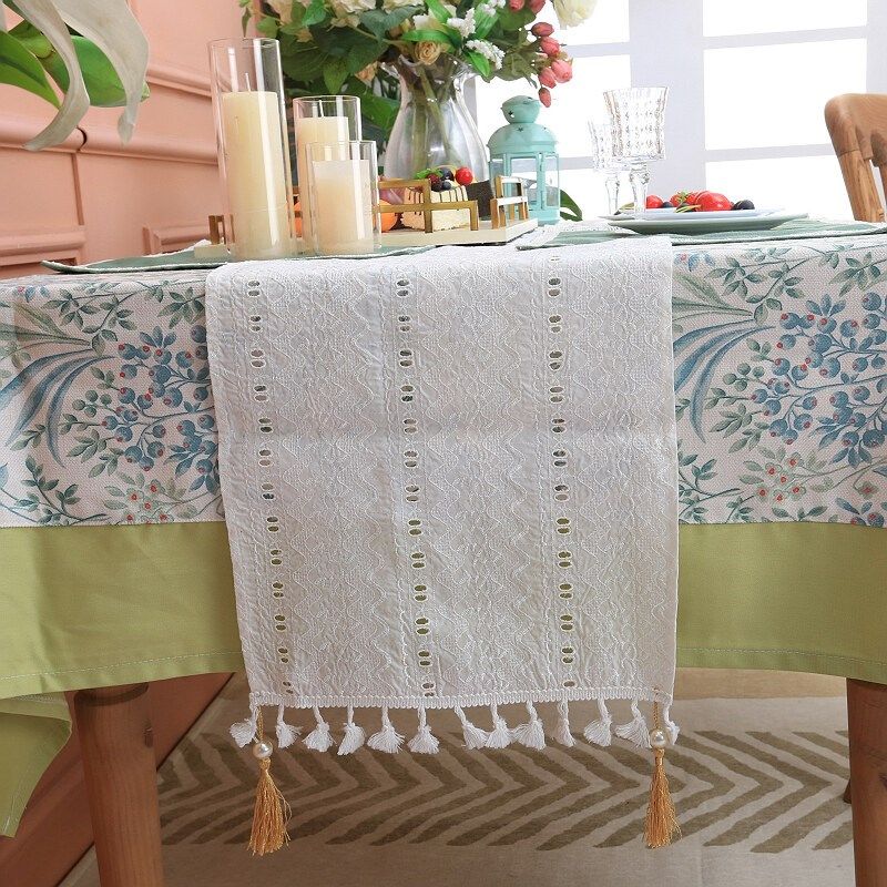 家饰软装搭配套装田园风格餐桌椅桌布坐垫餐垫桌旗餐厅一整套布艺,淘宝优惠券,粉丝福利购,淘宝优惠卷