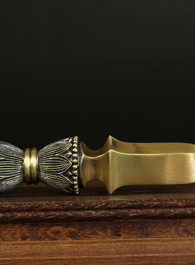 纯铜唐密真言宗独股杵金刚杵降魔杵法器宝杵一字杵修法佛摆件包邮