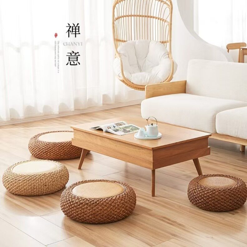 Cross-border rattan futon cushion B&B tatami living room cushion floor meditation cushion tea room bay window futon