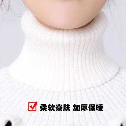 围脖女套头秋冬高领打底装饰加厚保暖护颈脖套假领子针织毛线套脖 - 图0