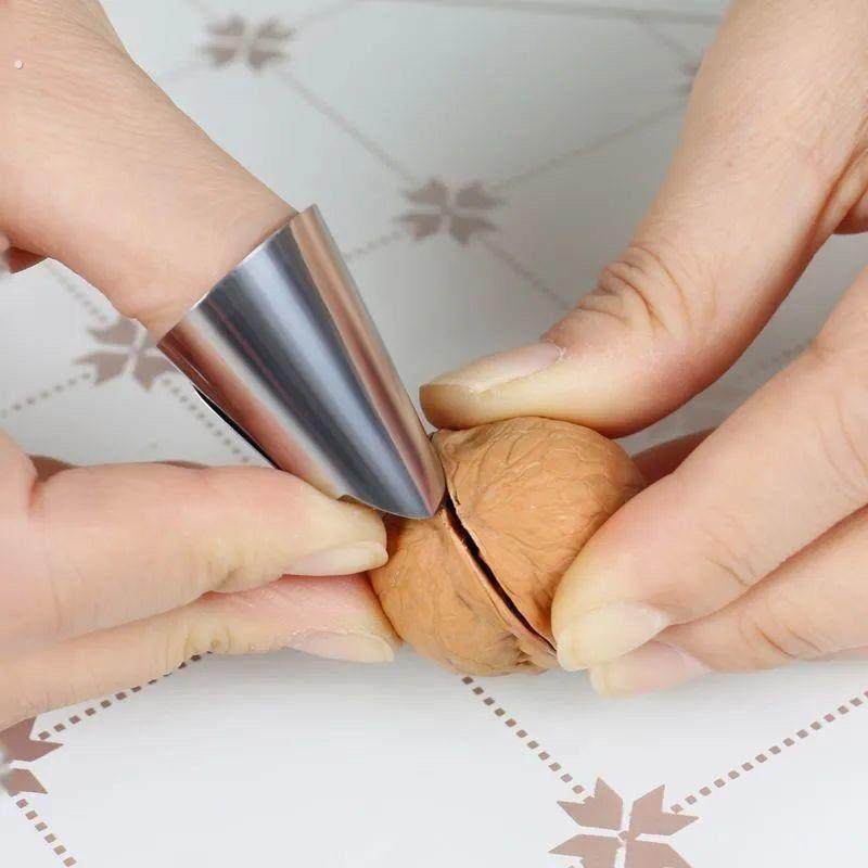 剥毛豆神器蚕豆剥皮采摘豆角铁指甲套不锈钢保护手指戒指剥壳工具,淘宝优惠券,粉丝福利购,淘宝优惠卷